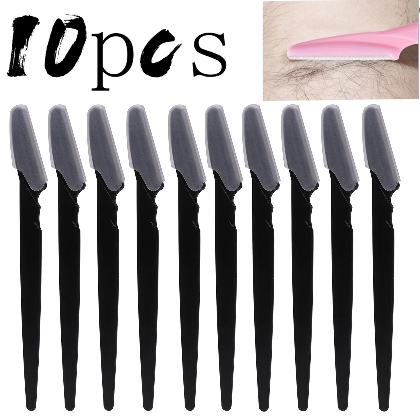 Brow & Face Razor Set 5-40pcs - Eyebrow Hair Trimmer with Cover