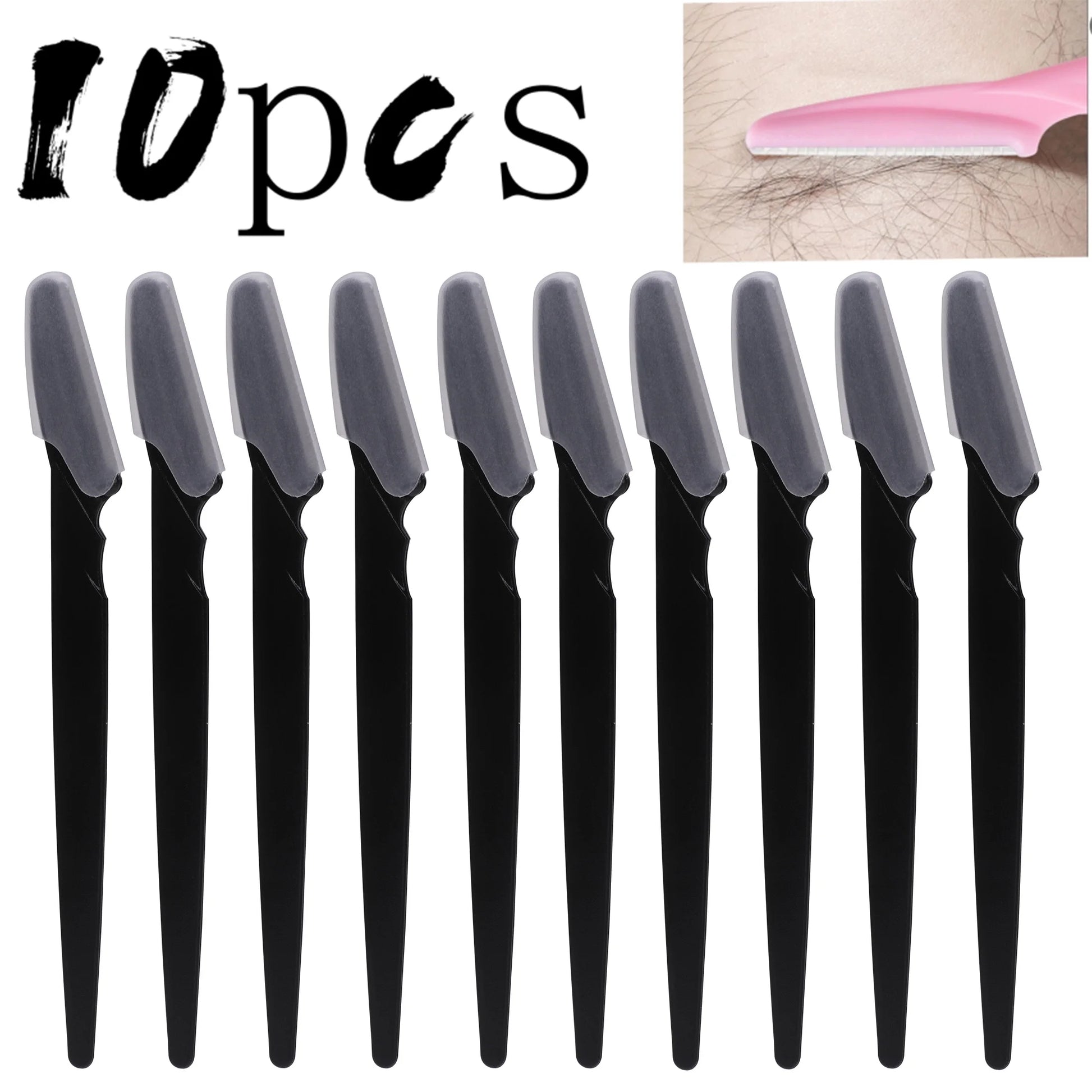 Brow & Face Razor Set 5-40pcs - Eyebrow Hair Trimmer with Cover