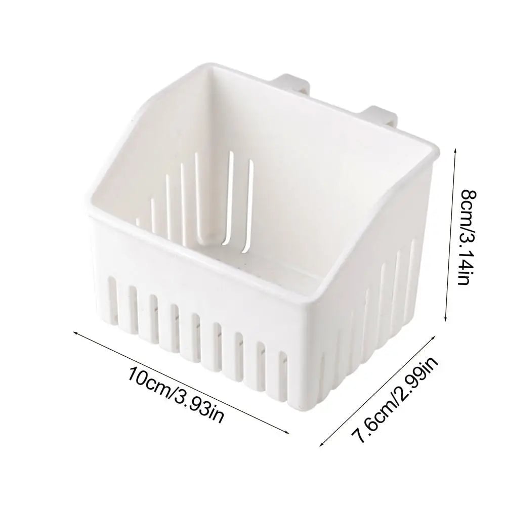Wall Mount Silverware Drying Basket - Plastic Kitchen Utensil Holder