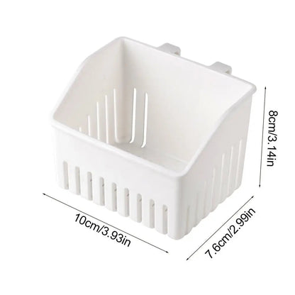 Wall Mount Silverware Drying Basket - Plastic Kitchen Utensil Holder