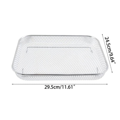 Stainless Steel Air Fryer Basket Oven Crisper Tray Large Capacity