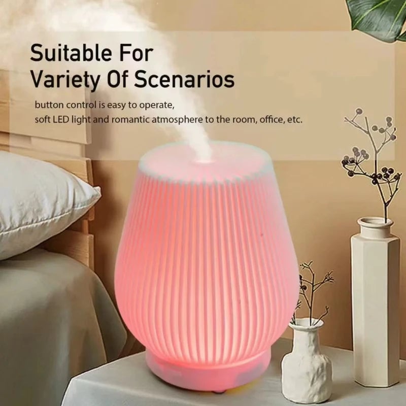 200ml Electric Aroma Diffuser Humidifier with LED Flame Effect