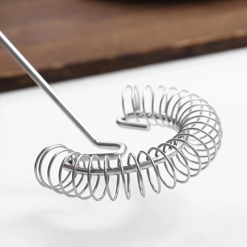 Stainless Steel Spring Whisk Egg Beater Milk Frother Kitchen Tool