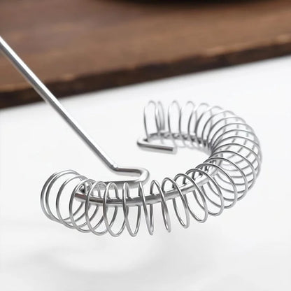 Stainless Steel Spring Whisk Egg Beater Milk Frother Kitchen Tool