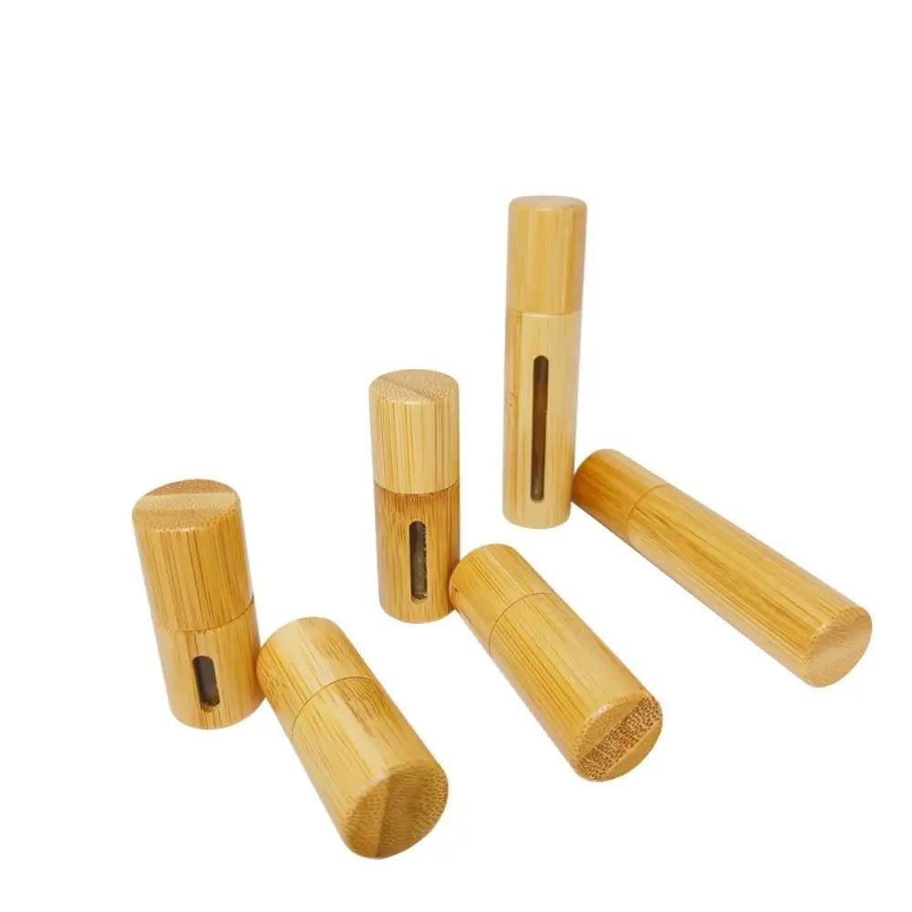 Bamboo Wood Roller Ball Bottles - Essential Oil Sample Vials 10ml