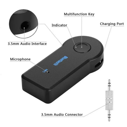 2-in-1 Bluetooth 5.0 Receiver Transmitter 3.5mm AUX Car Audio