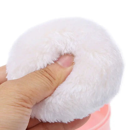 Large Portable Empty Powder Container with Puff - Multi-Purpose Storage