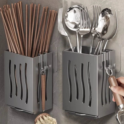 Multifunctional Cutlery Drainer Basket - Spoon Fork Chopsticks Storage