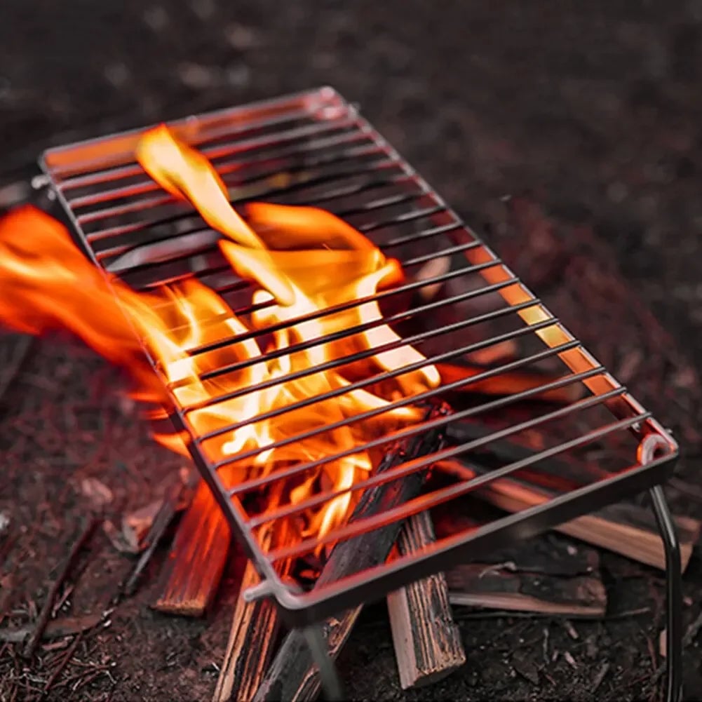 Portable Foldable Stainless Steel BBQ Grill Stand Camping Stove