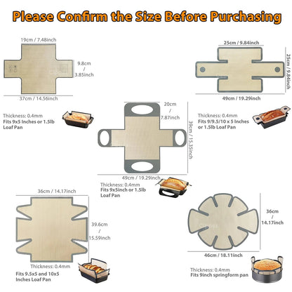 Silicone Bread Loaf Pan Liners 9x5 Inch Reusable Nonstick Mats