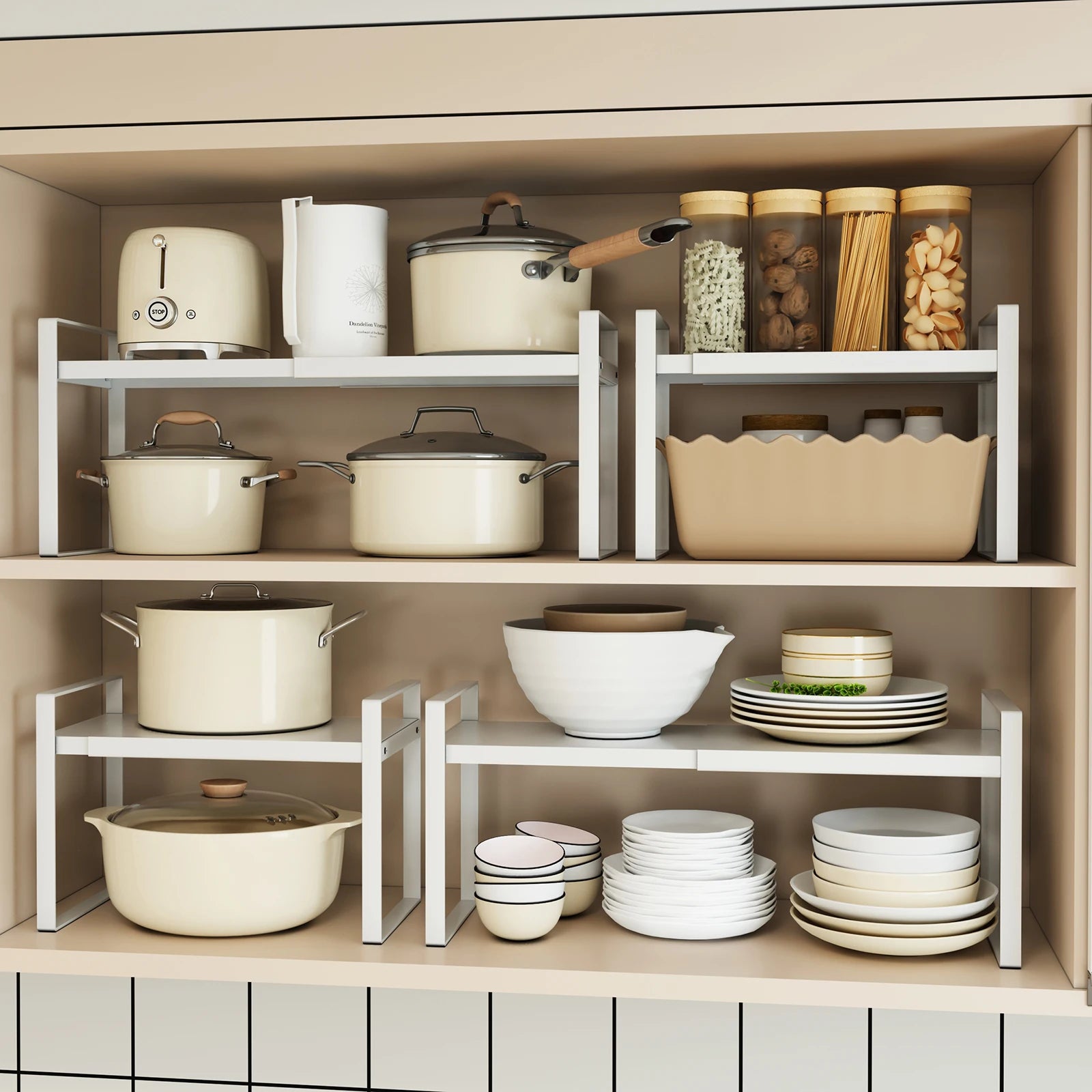 Extendable Under Sink Storage Rack - Multi-Layer Cabinet Organizer