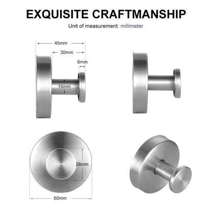 Reusable Stainless Steel Suction Cup Hook Waterproof Wall Mount