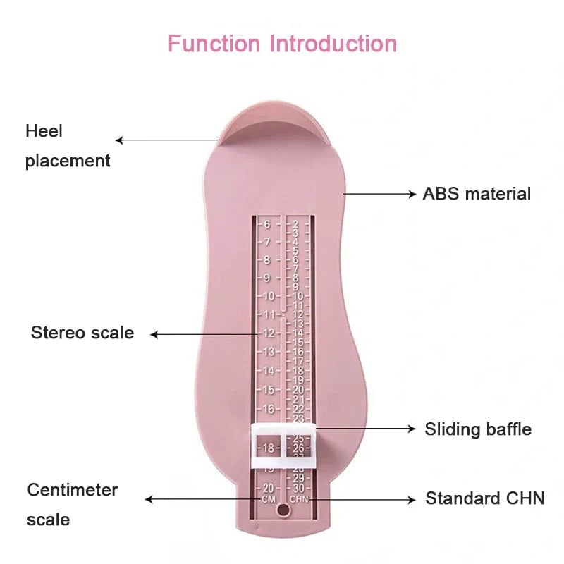 Kids Toddler Foot Measuring Gauge - Accurate Shoe Size Ruler Tool