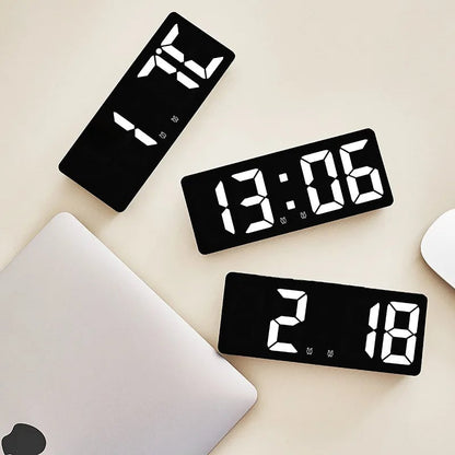 LED Digital Alarm Clock with Temperature Display & Backlight