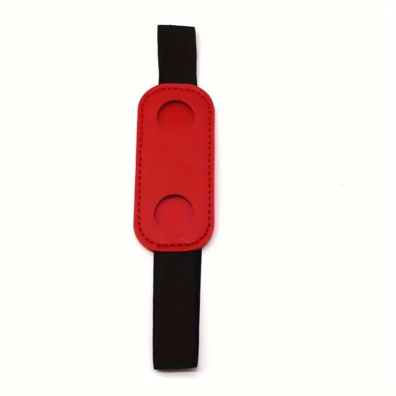 PU Leather Pen Holder Sleeve Elastic Band Clip Office Notebook