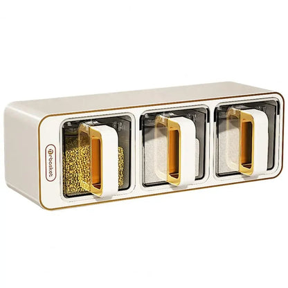 Wall-Mounted Spice Rack Set with Magnetic Containers & Spoons