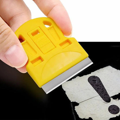 Car Glass Scraper with Razor Blades - Sticker Glue Remover Tool