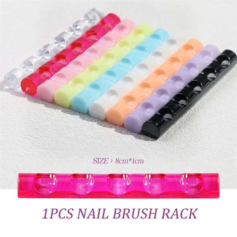 5-Grid Nail Art Brush Holder Stand - Professional Display Organizer
