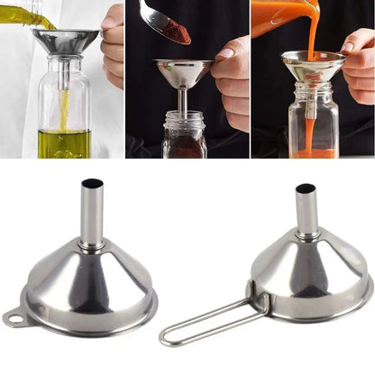 Wide Mouth Stainless Steel Funnel Strainer - Kitchen Oil Filter