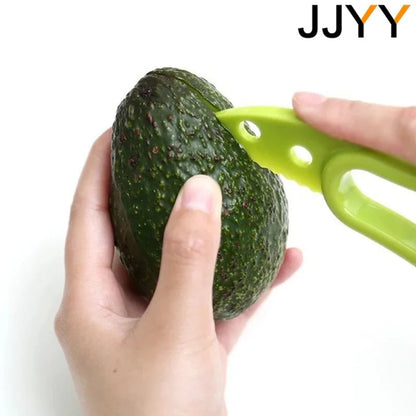 3-in-1 Avocado Slicer Corer Peeler - Plastic Kitchen Tool Set