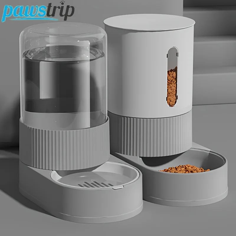 Large Capacity Automatic Cat Feeder & Water Dispenser Set