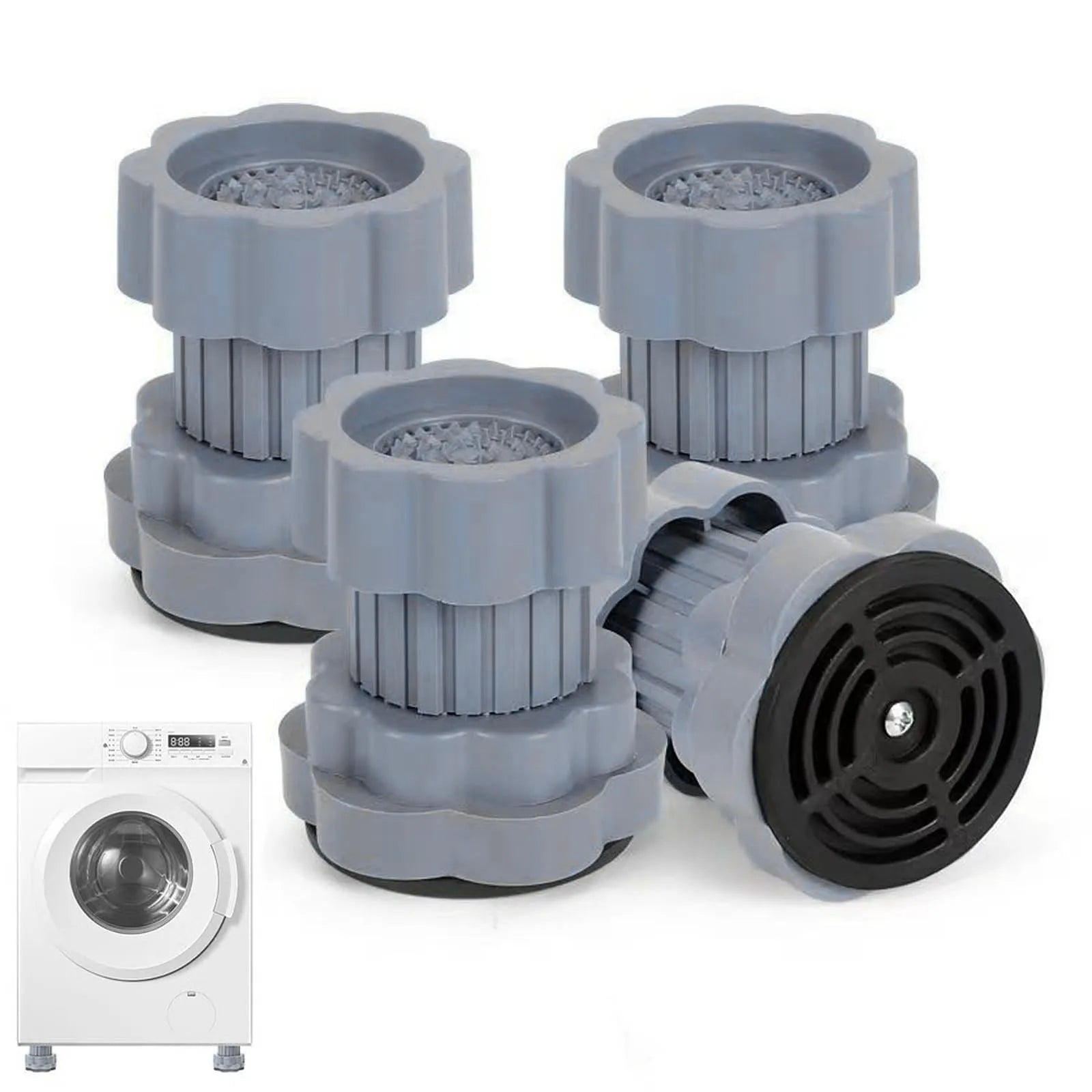 Washing Machine Anti-Vibration Pads Shock Absorbing Foot Dampers Set