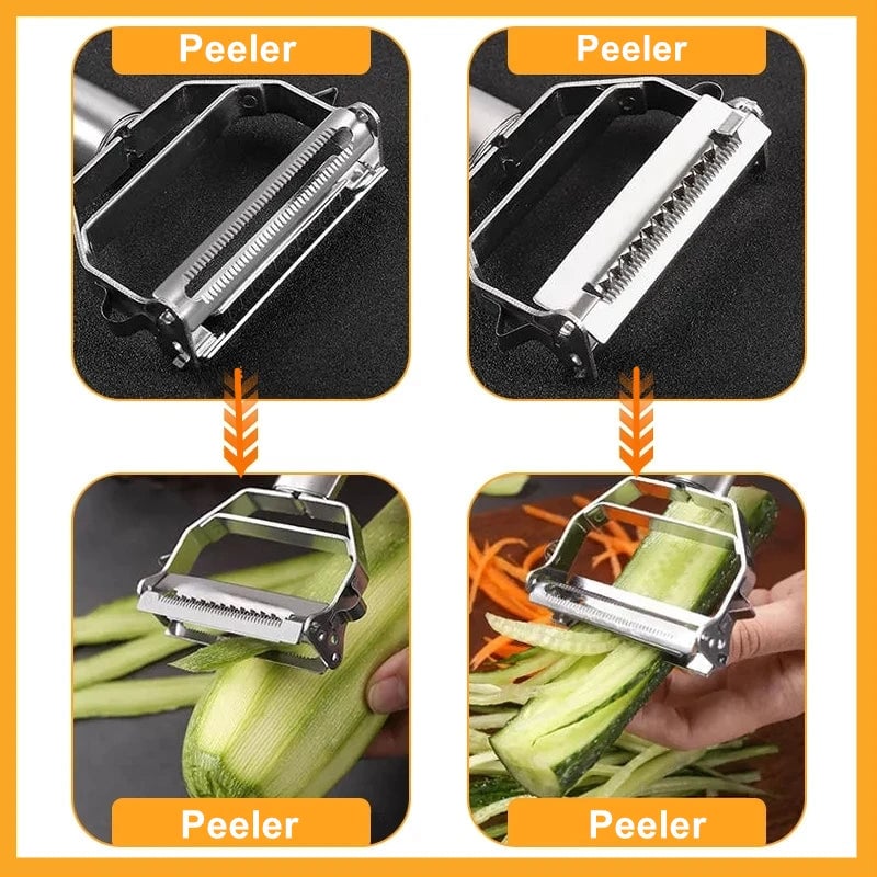 Stainless Steel Double Head Vegetable Peeler Melon Fruit Planer