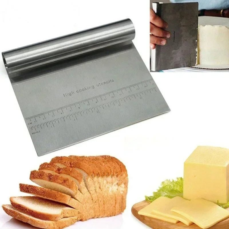 Stainless Steel Cake Scraper Spatula - Buttercream Smoother Tool