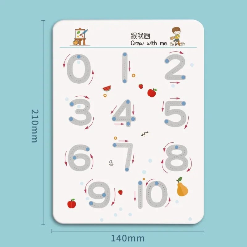 Reusable Montessori Tracing Workbook - Pen Control Practice Book