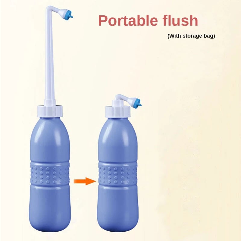 650mL Portable Bidet Bottle Retractable Spray Nozzle Travel Hygiene