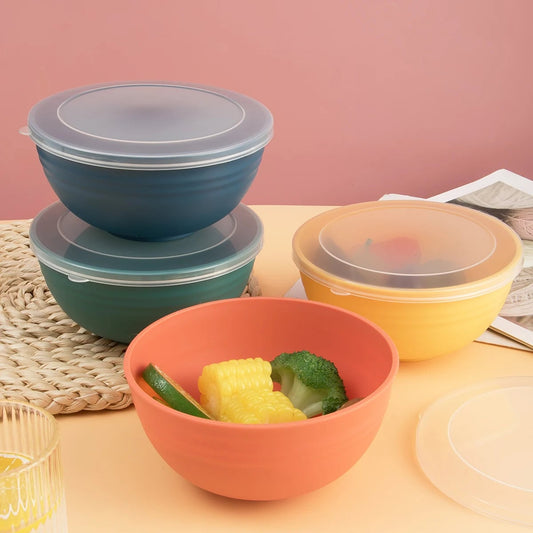 4-Piece Sealed Bowl Set with Lids - Bento Box Food Storage