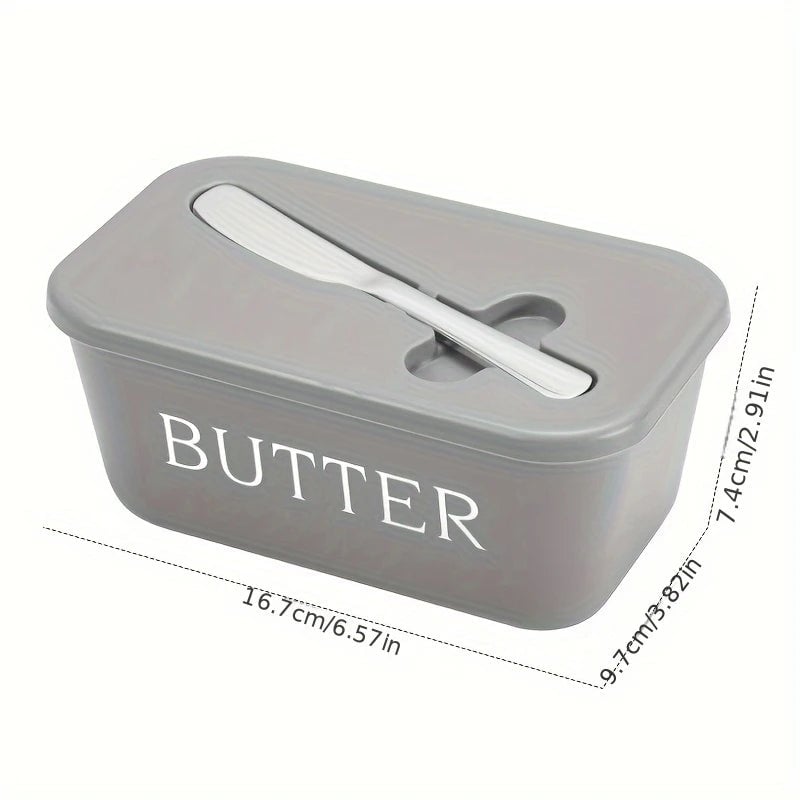 Sealed Butter Storage Container with Cutting Knife - Airtight Cheese