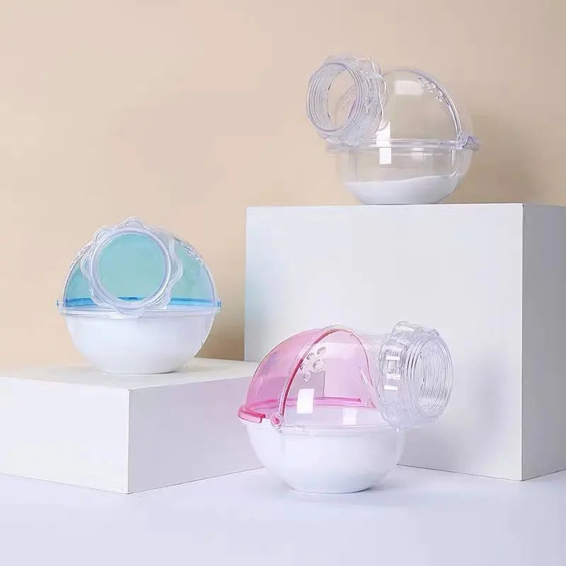Small Pet Sand Bath House - Hamster Gerbil Mouse Toilet Bathroom Cage