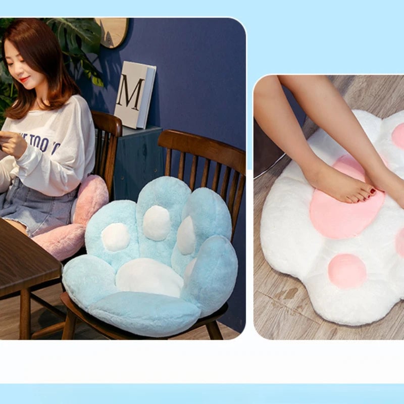 Cat Paw Shape Chair Cushion - Cozy Seat Pad Floor Pillow