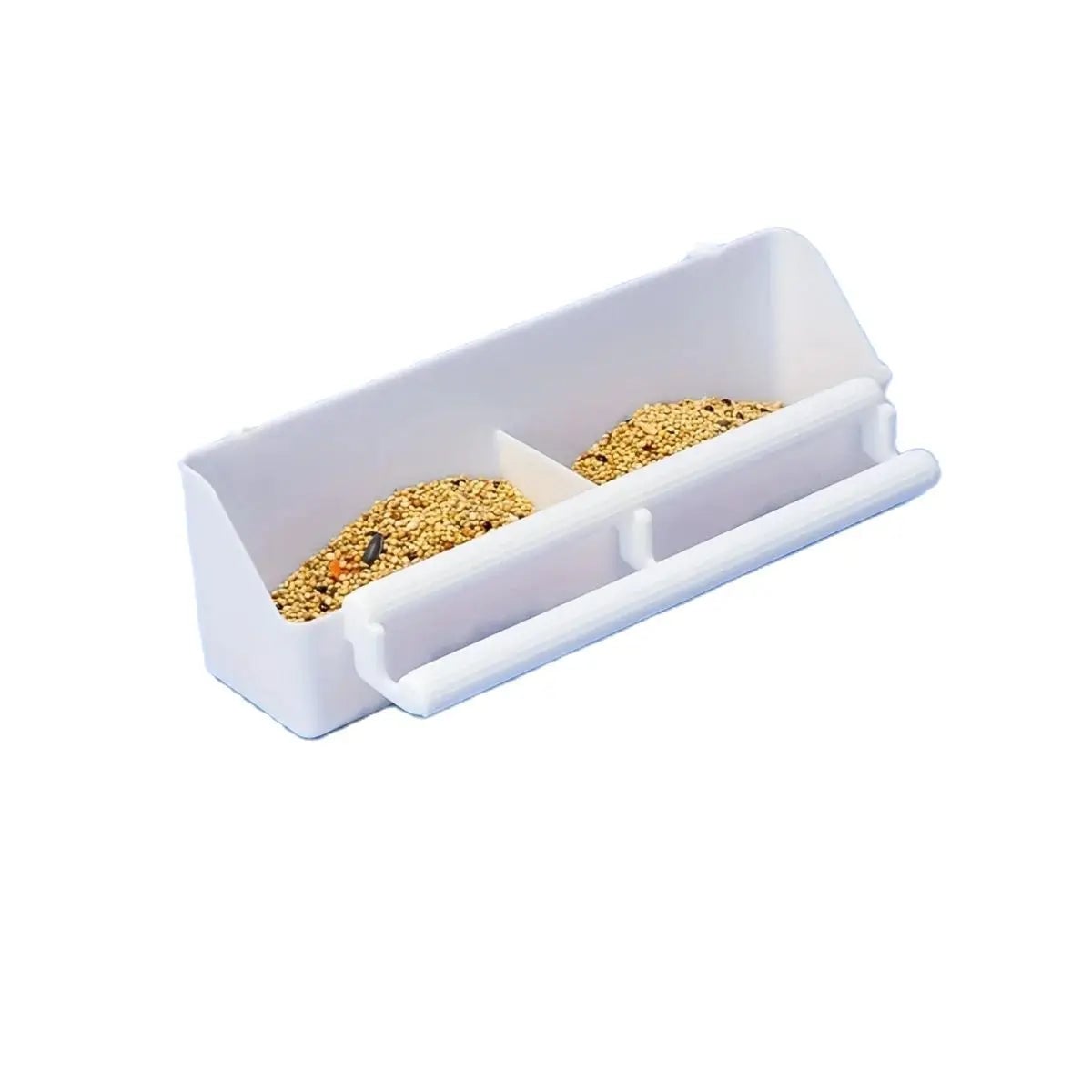 Double Grid Stand Bird Feeding Trough - Parrot Feeder Station