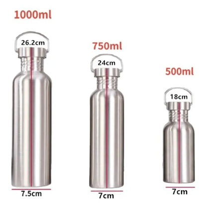 Stainless Steel Water Bottle 500-1000ml Big Mouth Vacuum Flask