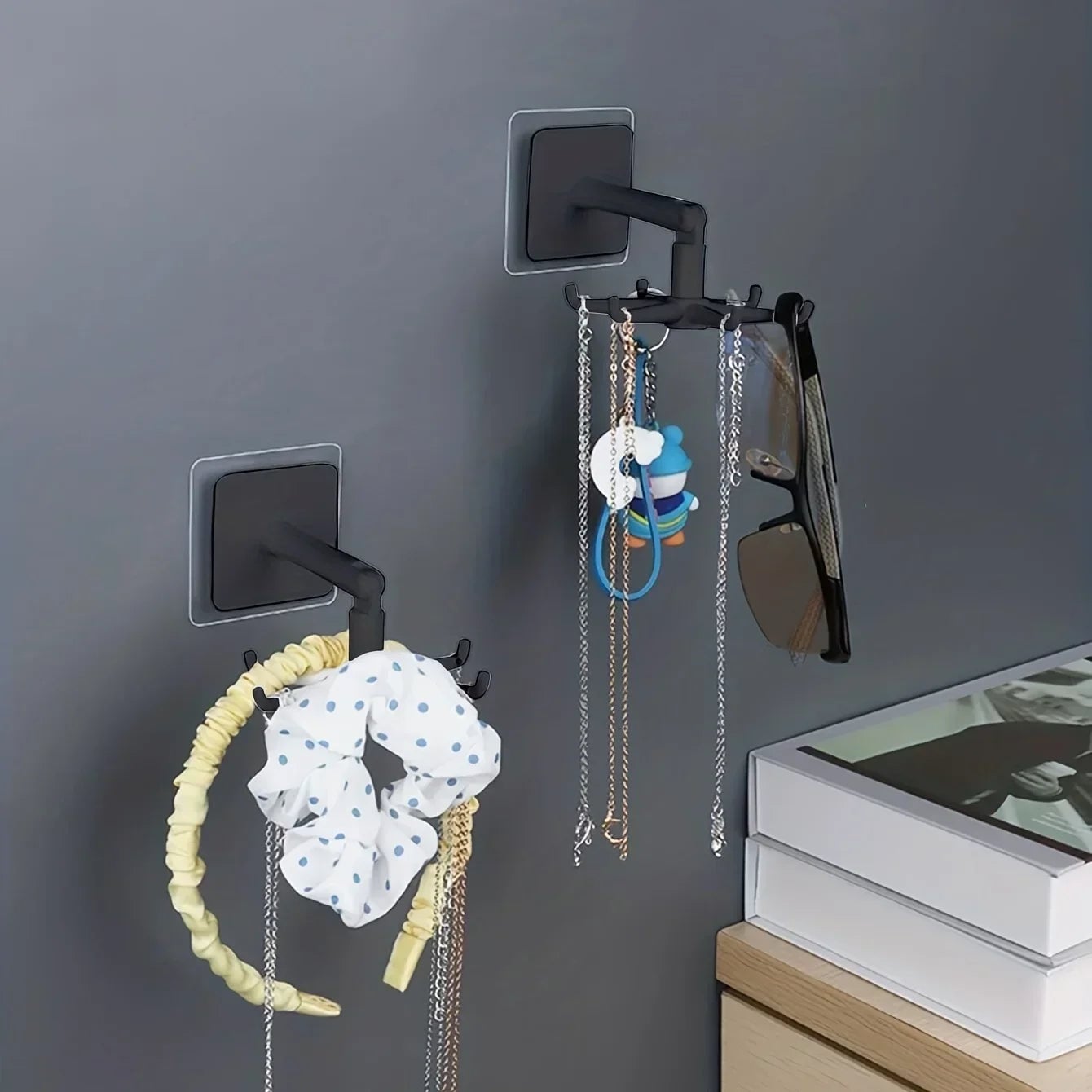360° Rotatable Wall Mounted Kitchen Hook - 6 Claw PP Punch Free