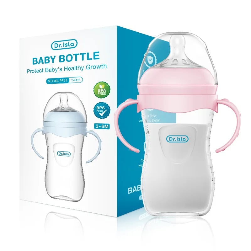 BPA-Free PP Baby Bottles 150/240/330ML with Handles Newborn Feeding