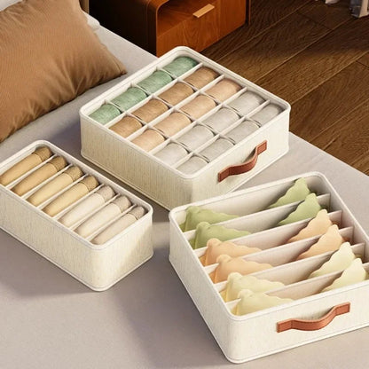 Fabric Drawer Organizer Set 1-5PCS Underwear Socks Bras Storage Box