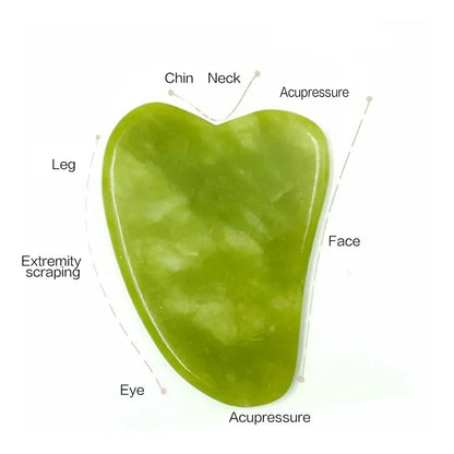 Natural Jade Roller Gua Sha Massager Face Neck Body Eye Care Tool