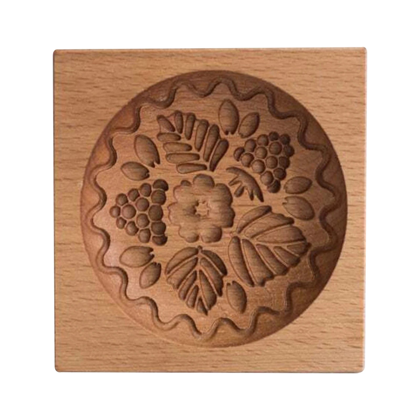 Wooden Cookie Cutter Baking Mold Press Stamps Gingerbread DIY Tool
