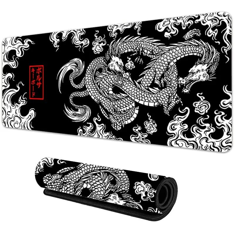 Extended Gaming Mouse Pad - Large Japanese Dragon Anime Design