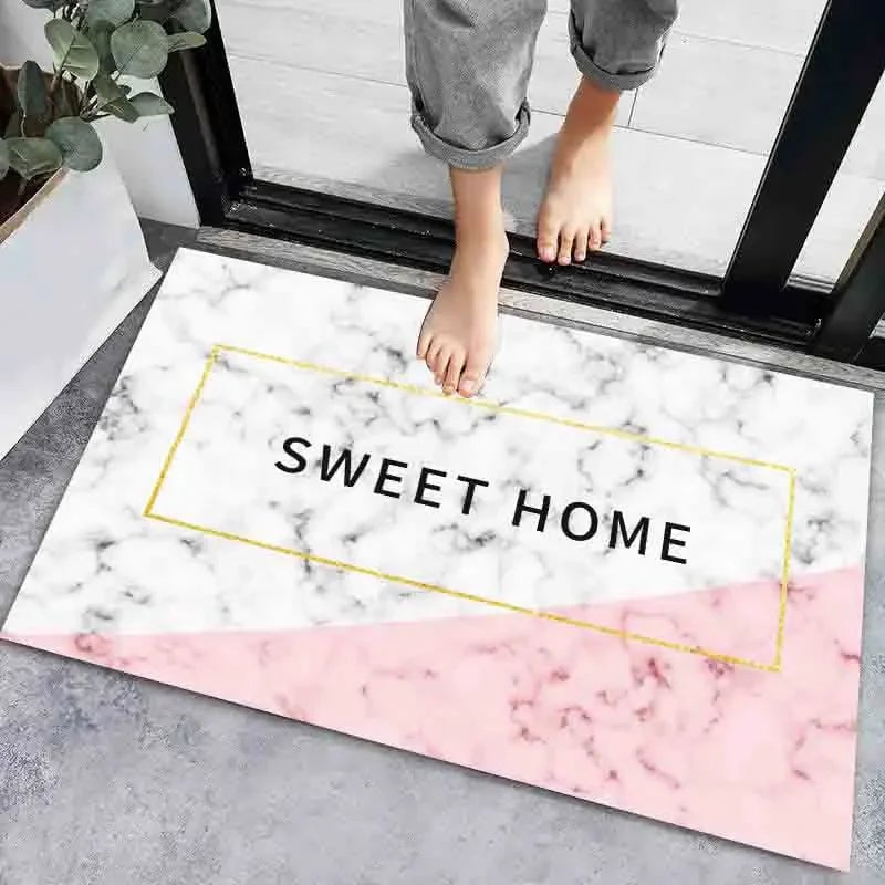 Super Absorbent Anti-Slip Door Mat - Modern Bathroom Floor Carpet