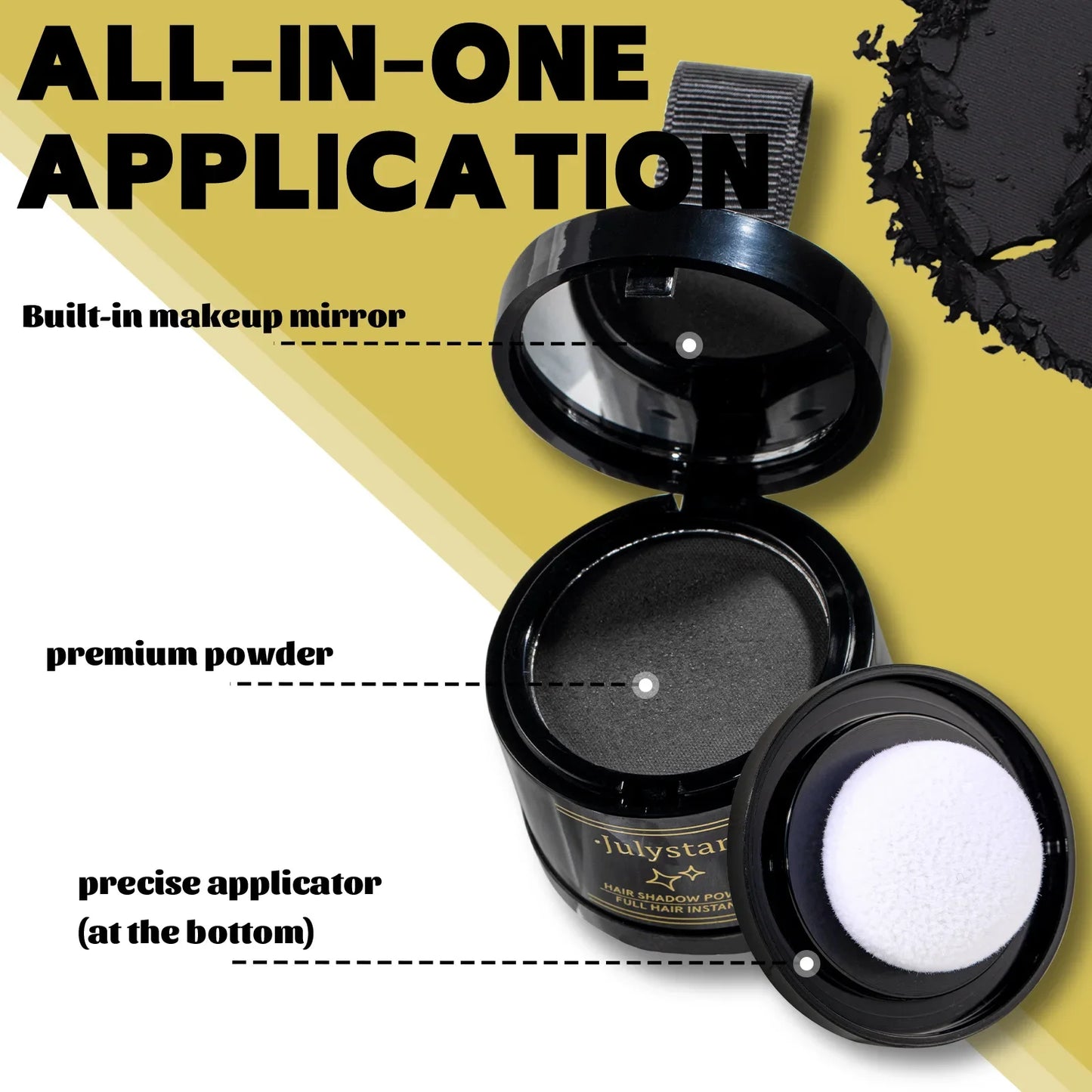 4 Color Waterproof Hair Root Touch Up Powder - Instant Hairline Concealer