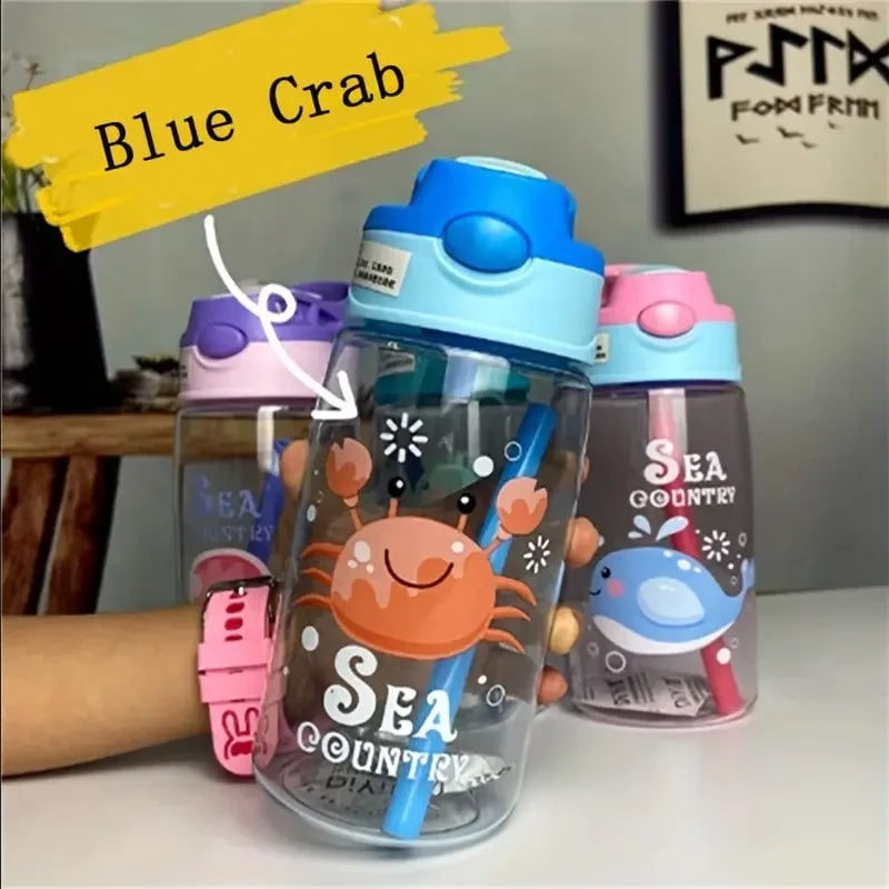 Plastic Straw Water Cup - Duckbill Spout Design for Kids & Adults