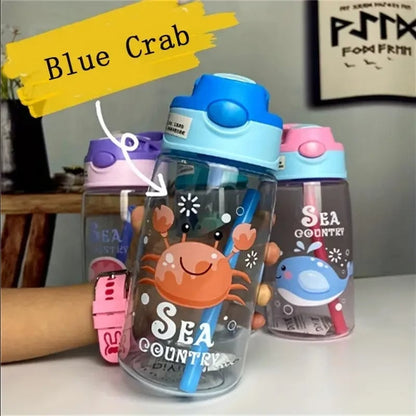 Plastic Straw Water Cup - Duckbill Spout Design for Kids & Adults