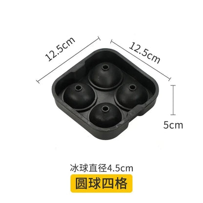 Food Grade Silicone Ice Cube Mold - Round Square Ball Ice Tray