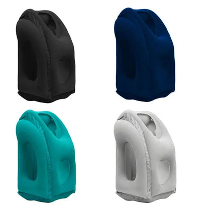 Portable Inflatable Travel Pillow Chin Neck Support Airplane Car