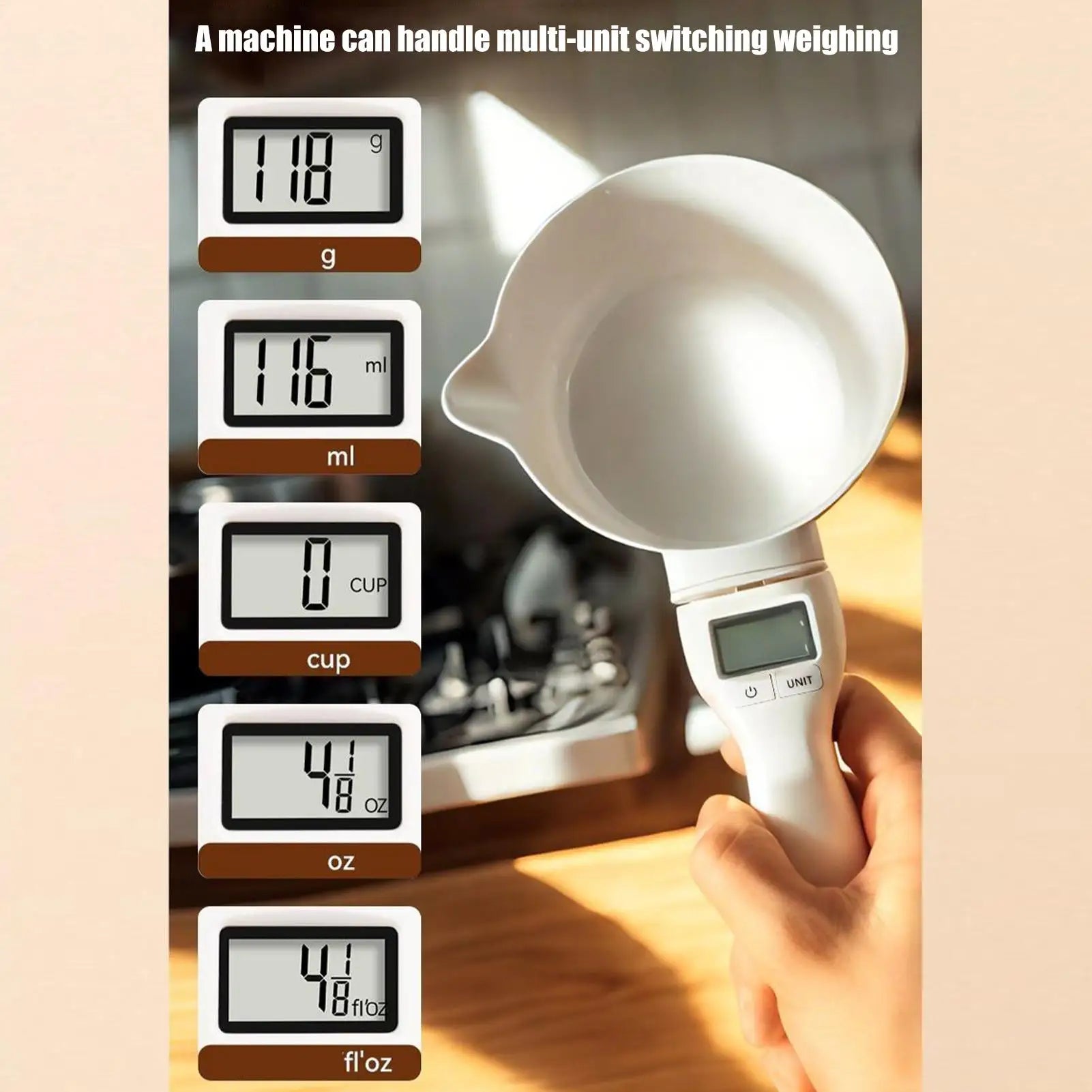 LCD Digital Measuring Spoon Electronic Kitchen Scale Baking Tool