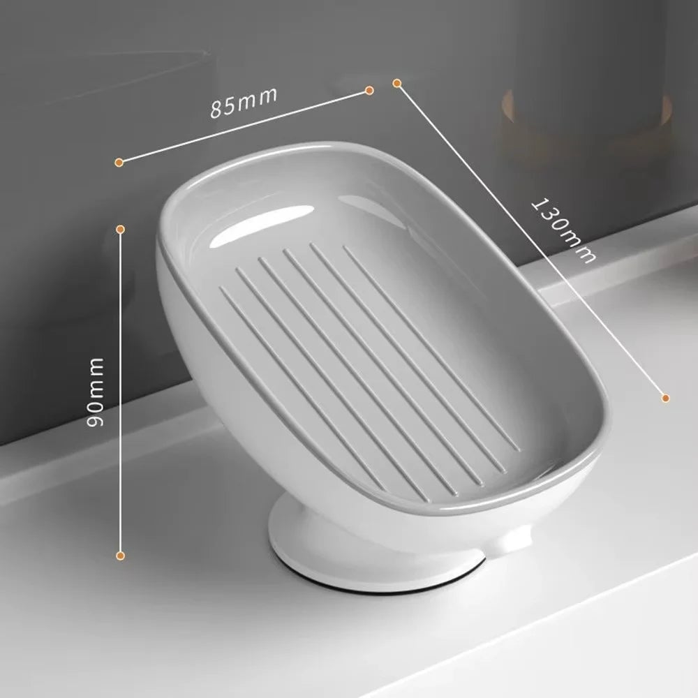 Super Suction Cup Soap Holder with Drainage - Bathroom Kitchen